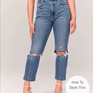 90’s High Rise Medium Wash Abercrombie Jeans